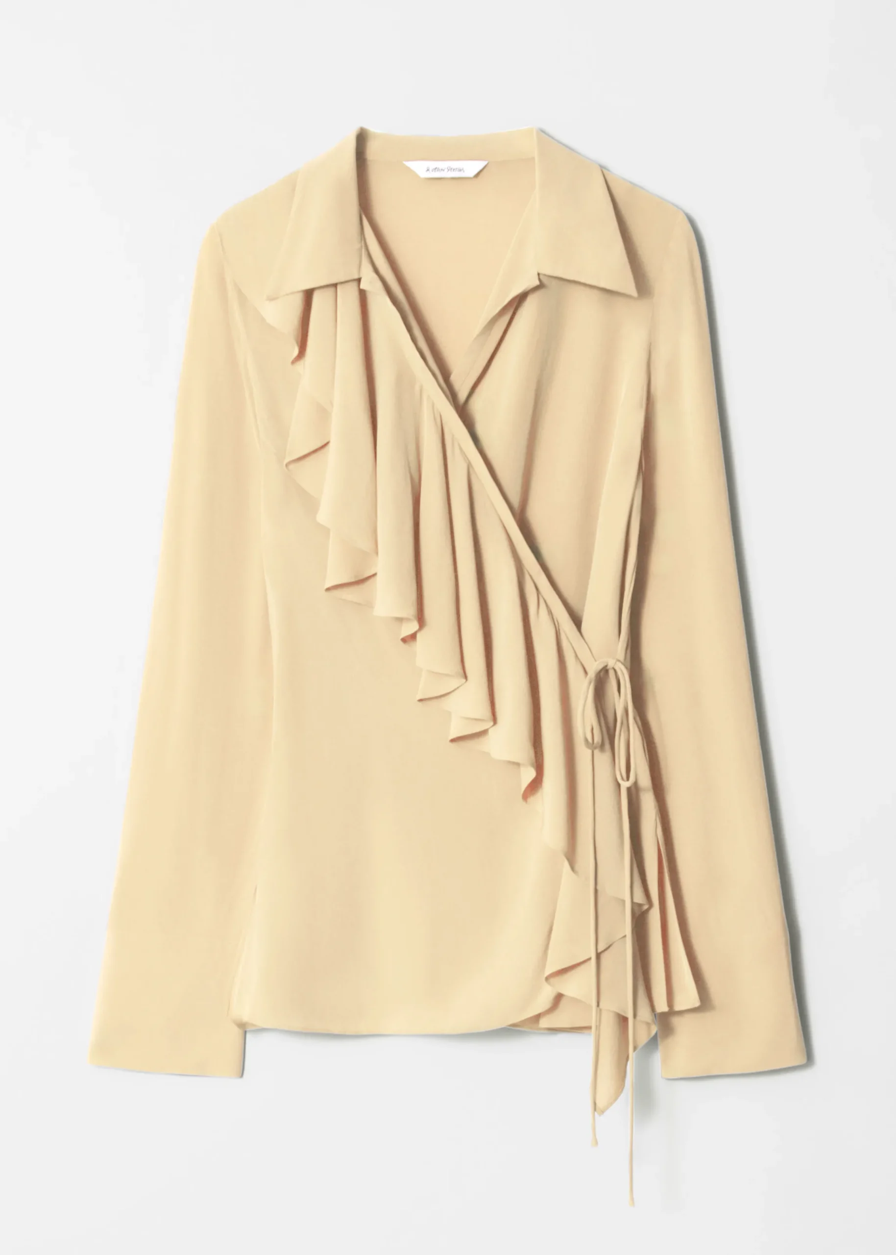 Wickelbluse mit Rüschen