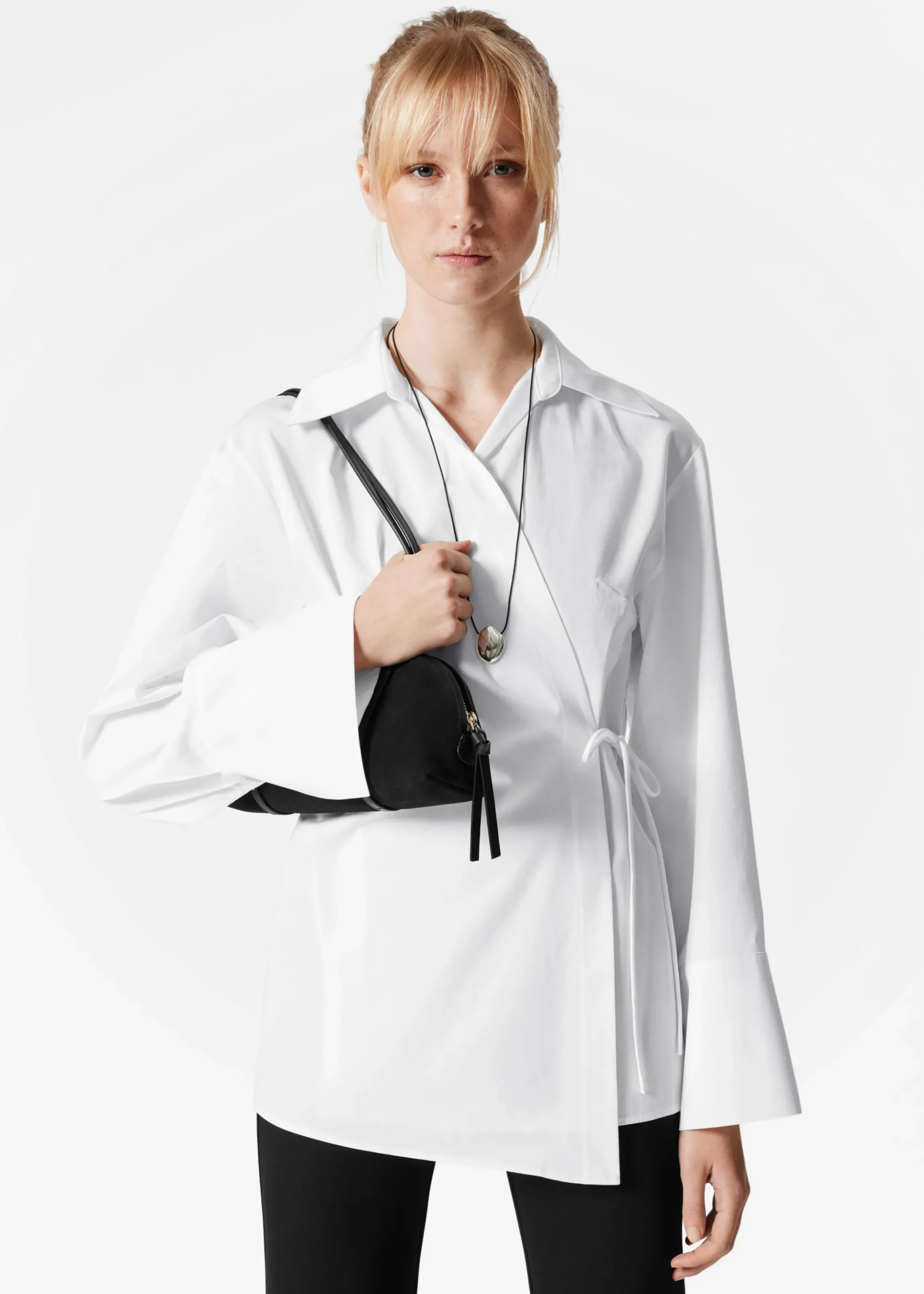 Wickelbluse zum Binden