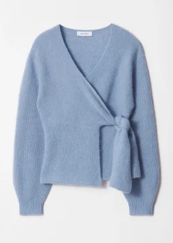 Wickel-Strickjacke aus Alpaka-Mix