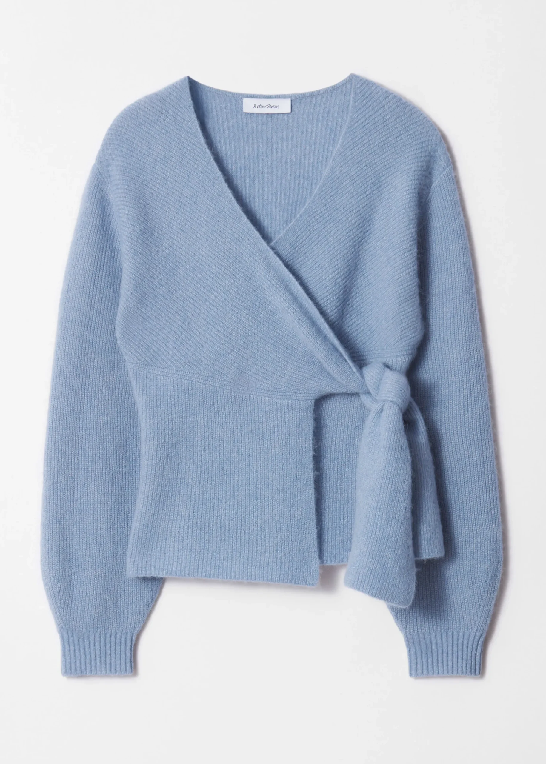 Wickel-Strickjacke aus Alpaka-Mix