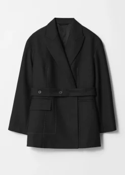 Wollblazer mit Gürtel