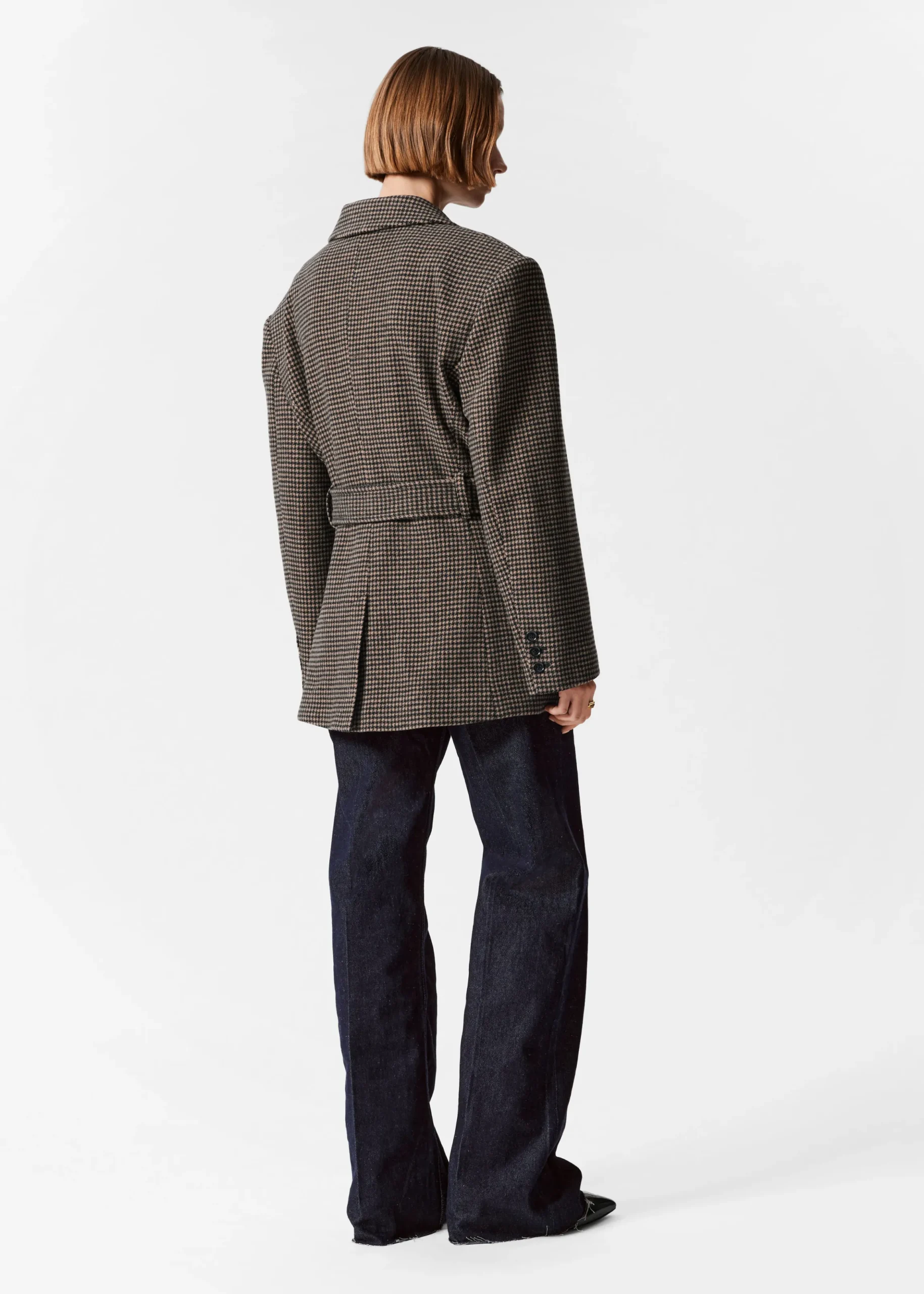Wollblazer mit Gürtel