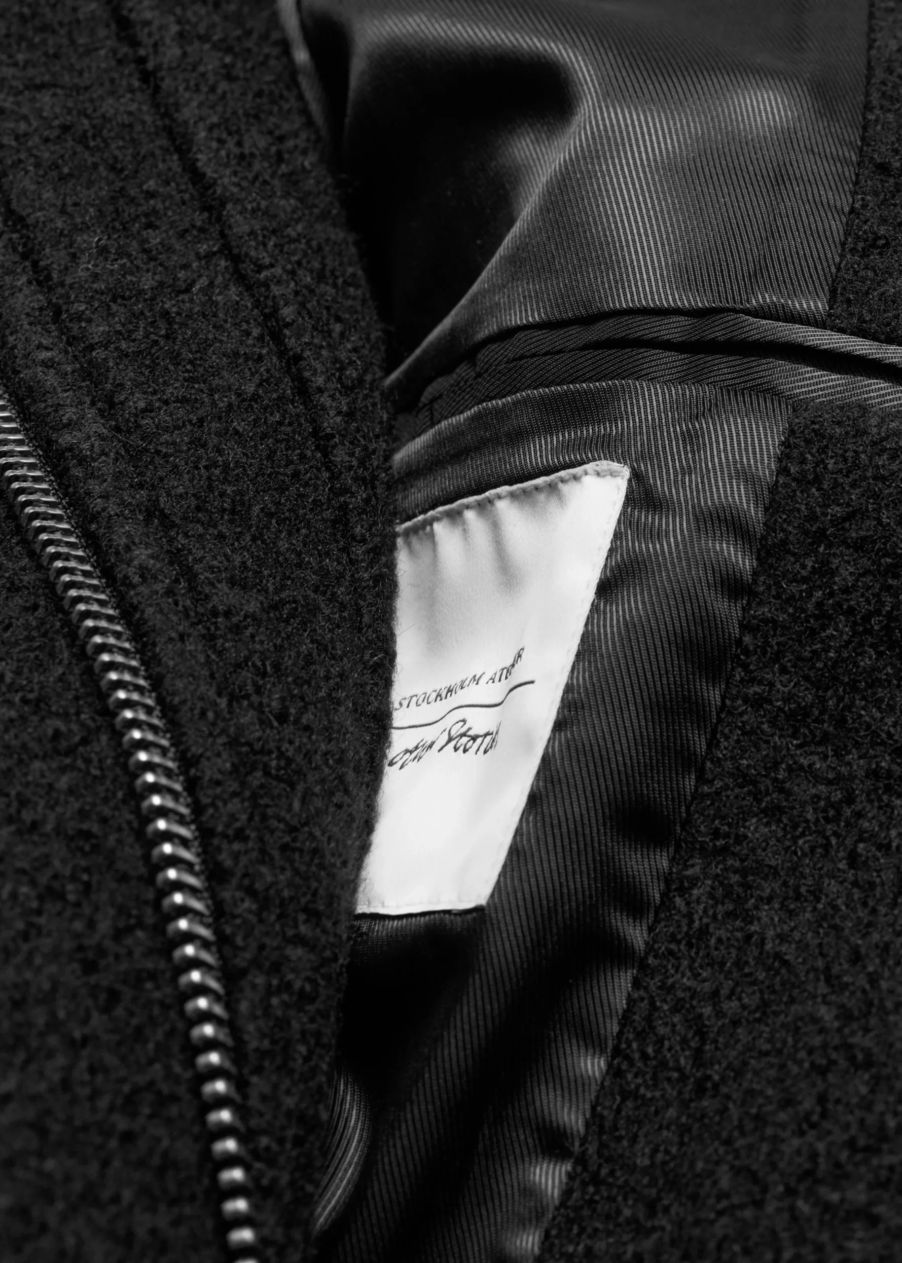 Wolljacke im Bikerstil
