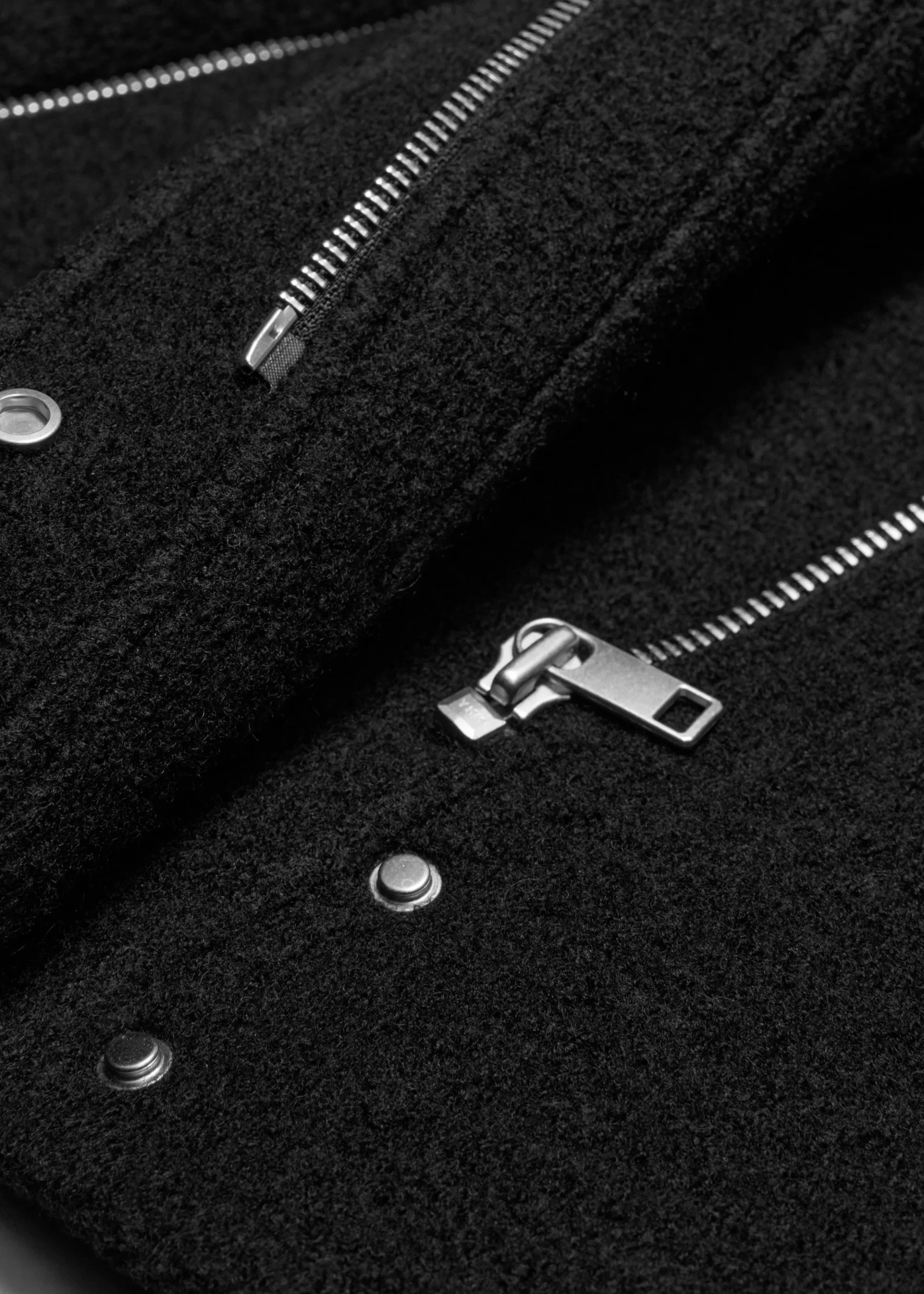 Wolljacke im Bikerstil