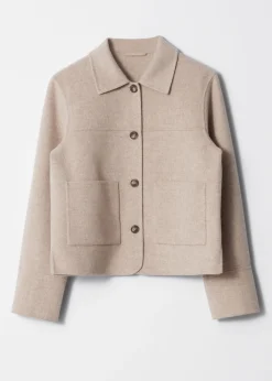 Wolljacke mit Kragen
