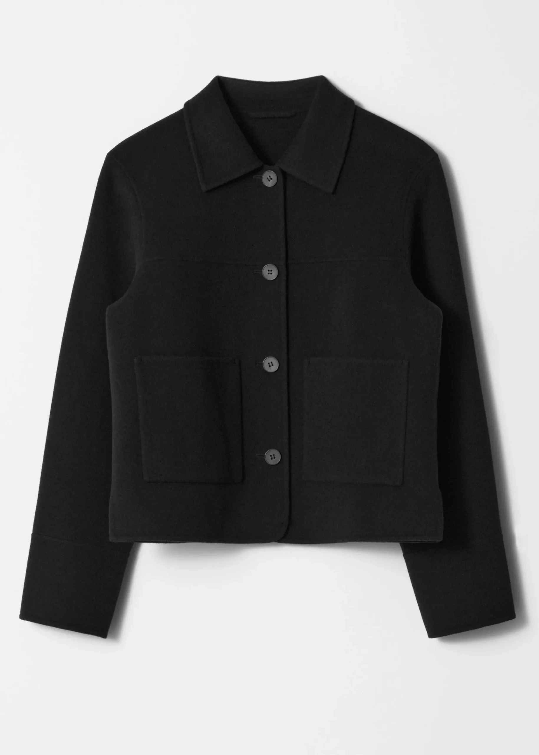 Wolljacke mit Kragen
