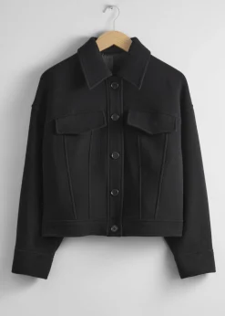 Wolljacke mit Kragen