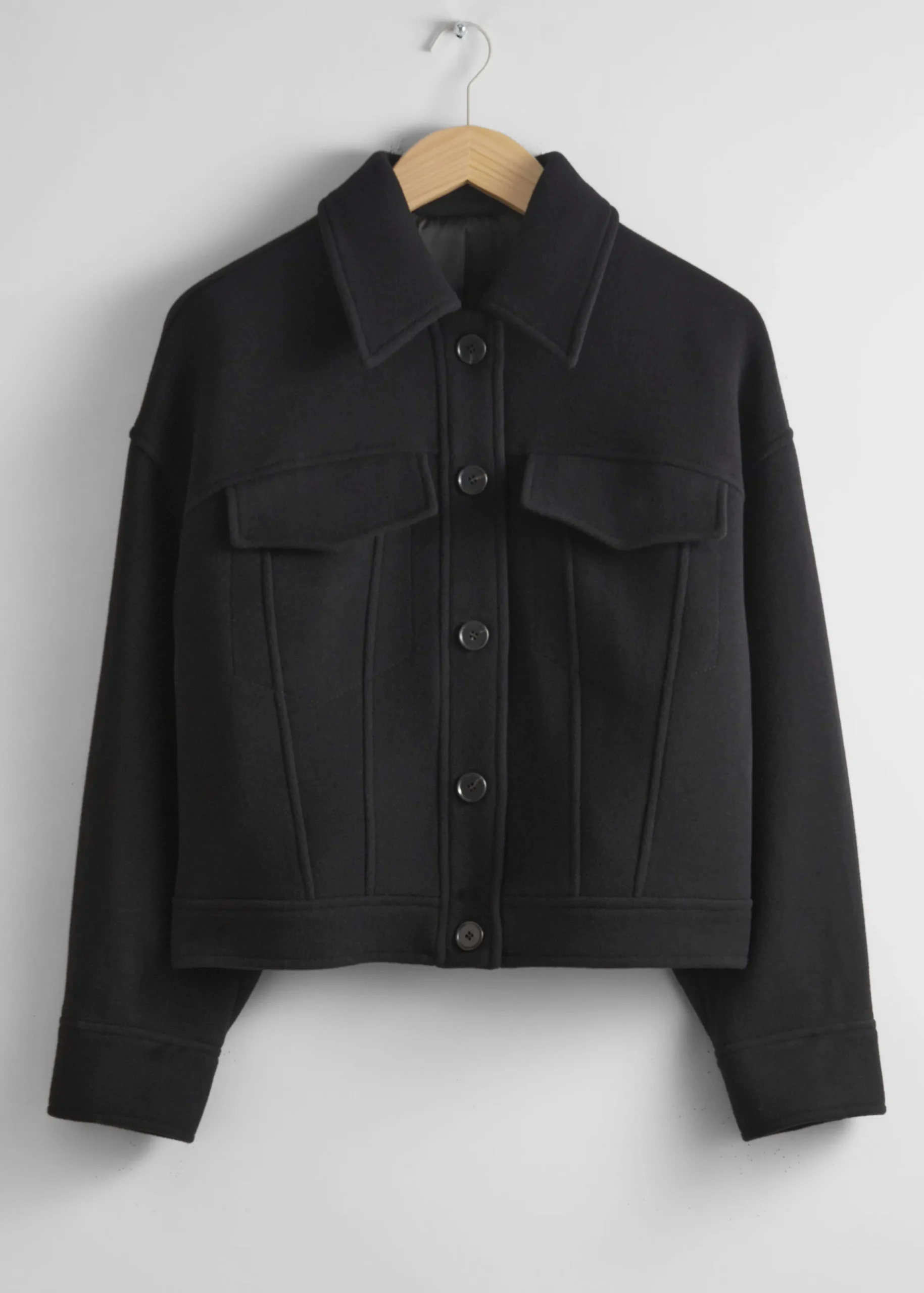 Wolljacke mit Kragen