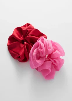 Zweier-Set Satin-Scrunchies in XL