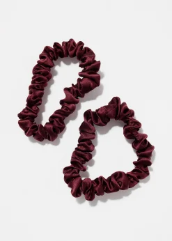 Zweier-Set Seiden-Scrunchies